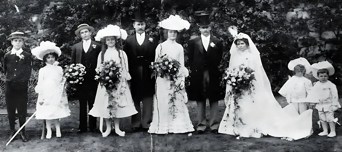 Cribb family wedding restored